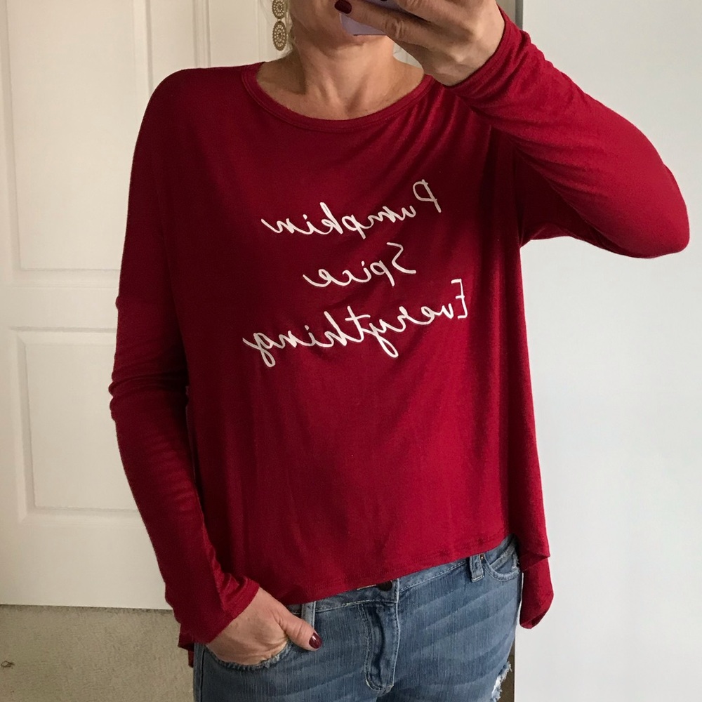 ‘Pumpkin Spice Everything’ Long Sleeve Tee - Picture 2 of 5